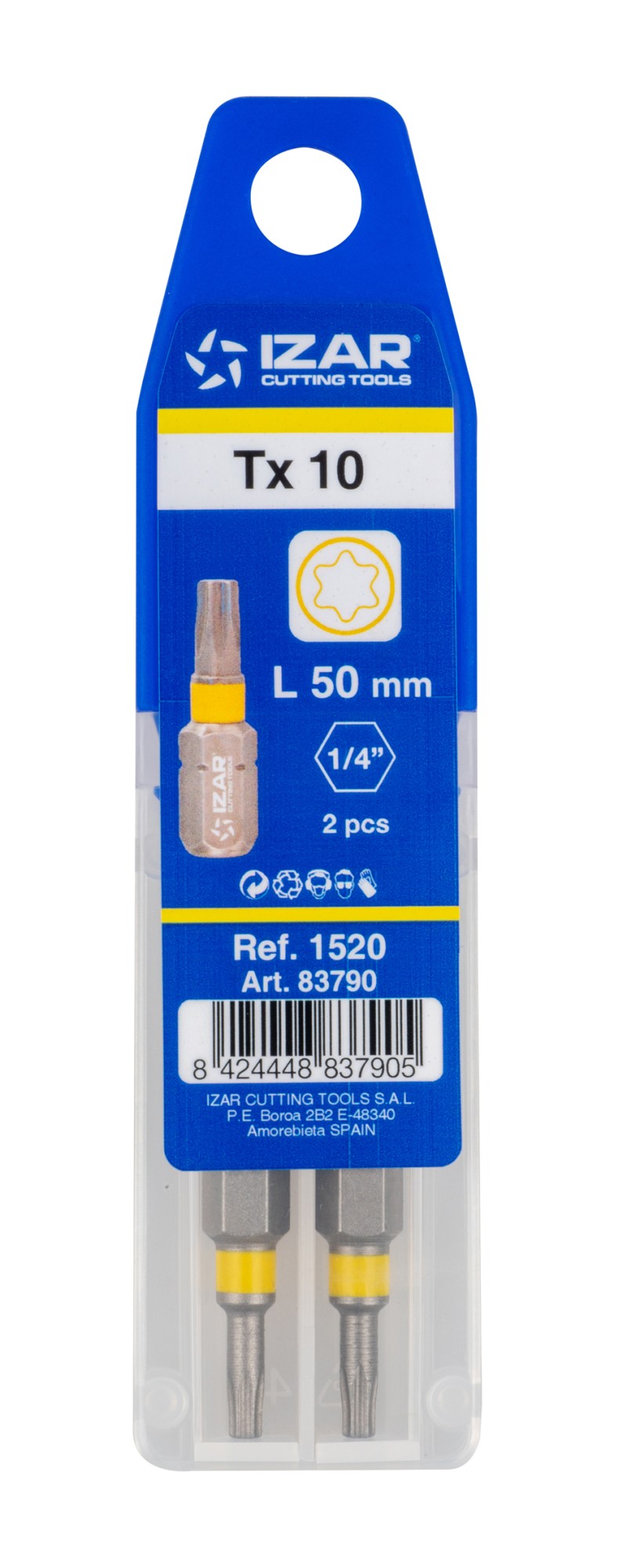 PUNTA ATORNILLAR DIN3126 STANDARD - 1520 - TORX 10 - L25 - (pack 2 pcs.  -  EUR/pack)