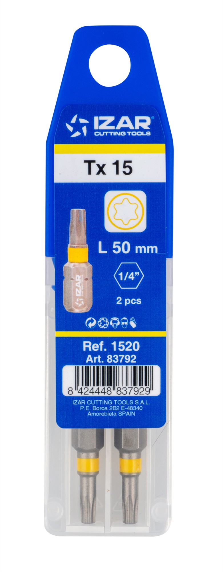 PUNTA ATORNILLAR DIN3126 STANDARD - 1520 - TORX 10 - L25 - (pack 2 pcs.  -  EUR/pack)