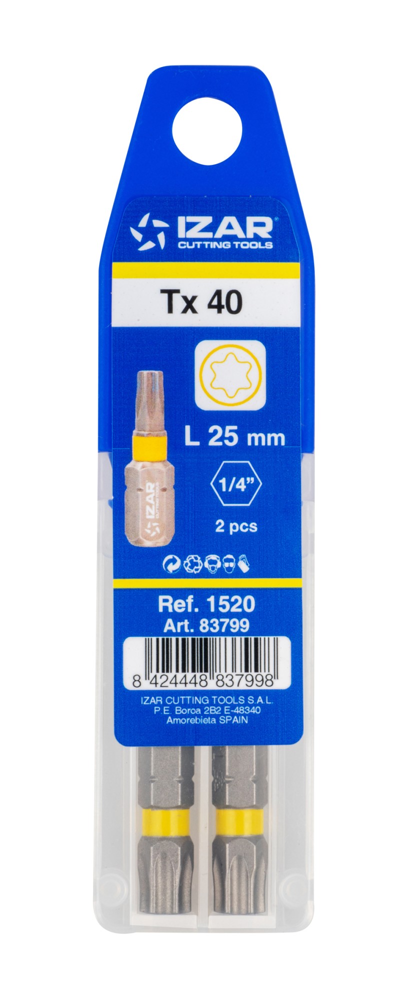 PUNTA ATORNILLAR DIN3126 STANDARD - 1520 - TORX 10 - L25 - (pack 2 pcs.  -  EUR/pack)