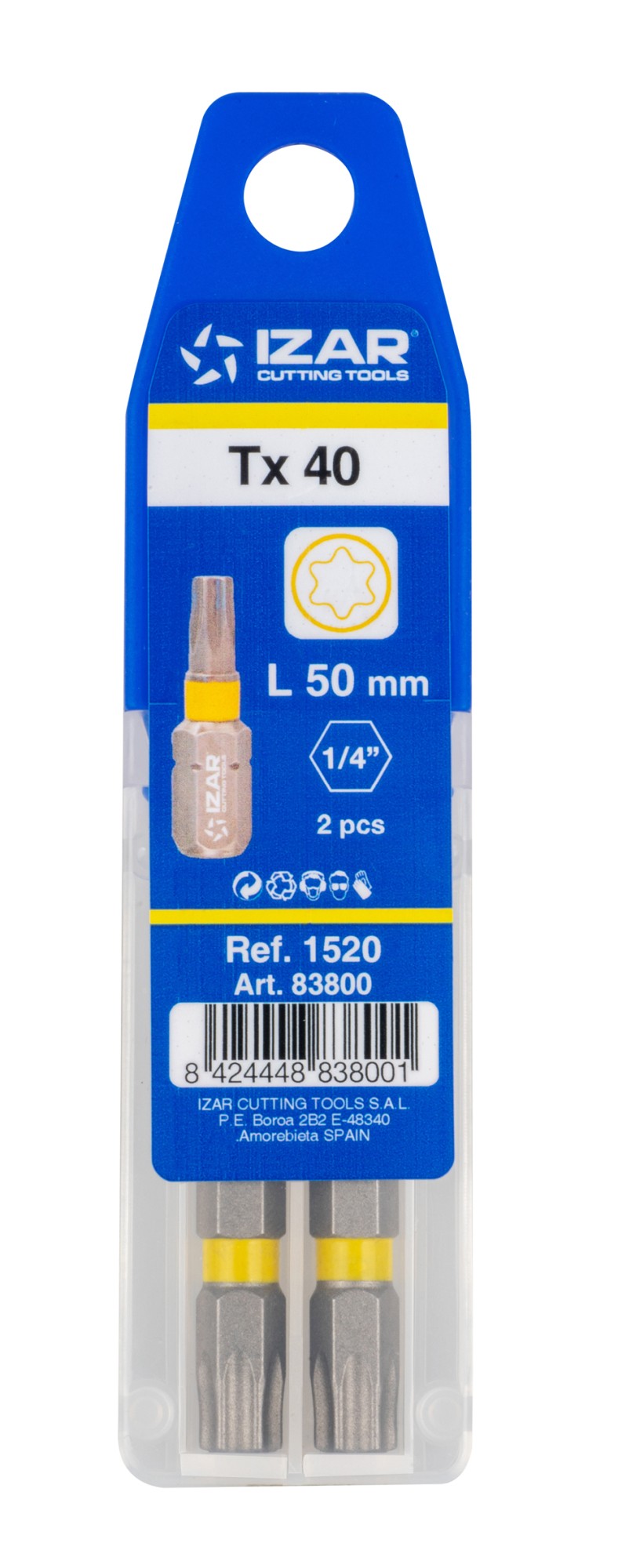 PUNTA ATORNILLAR DIN3126 STANDARD - 1520 - TORX 10 - L25 - (pack 2 pcs.  -  EUR/pack)