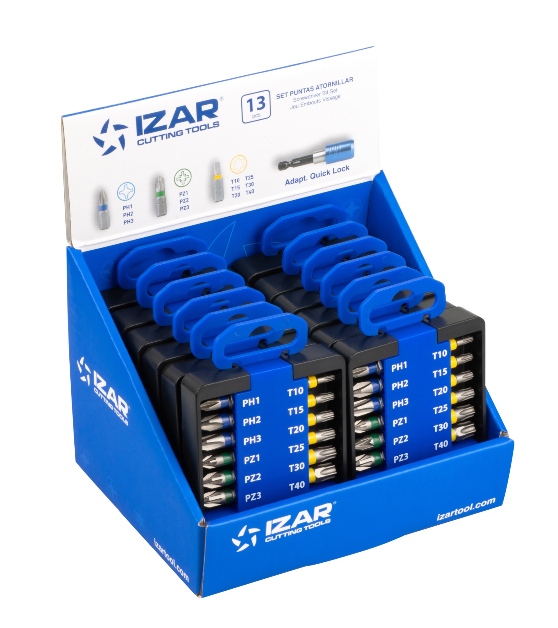 PUNTA ATORNILLAR DIN3126 STANDARD - 1520 - EXPO 12 SET PH1-2-3 PZ1-2-3 T10-15-20-25-30-40