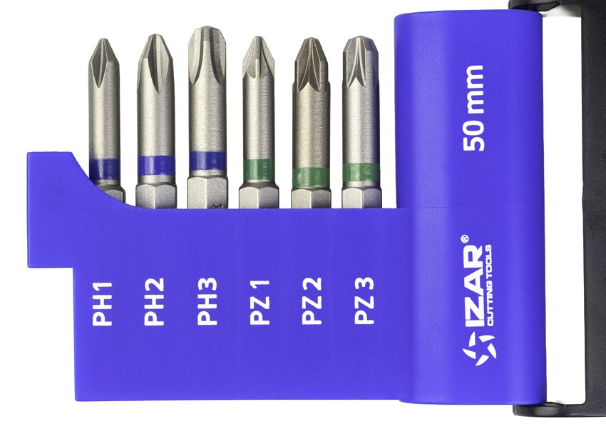 PUNTA ATORNILLAR DIN3126 STANDARD - 1520 - SET L50 PH1-2-3-PZ1-2-3 (6 pcs.)