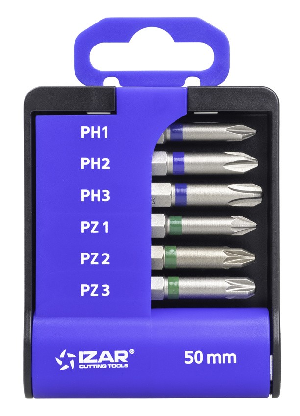 PUNTA ATORNILLAR DIN3126 STANDARD - 1520 - SET L50 PH1-2-3-PZ1-2-3 (6 pcs.)