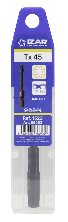 PUNTA ATORNILLAR E6.3 IMPACTO - 1523 - TORX 20 - L50 - (pack 2 pcs.  -  EUR/pack)