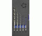 BROCA HSS HEXAGONAL 1/4 LARGA DIN E6.3 METAL - 1613 - SET 3-4-5-6-8 mm