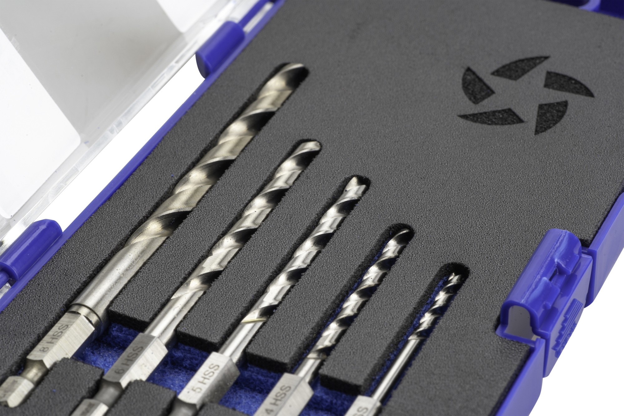 BROCA HSS HEXAGONAL 1/4 LARGA DIN E6.3 METAL - 1613 - SET 3-4-5-6-8 mm