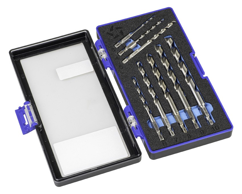 BROCA HSS HEXAGONAL 1/4 LARGA DIN E6.3 METAL - 1613 - SET 3-4-5-6-7-8-9-10 mm