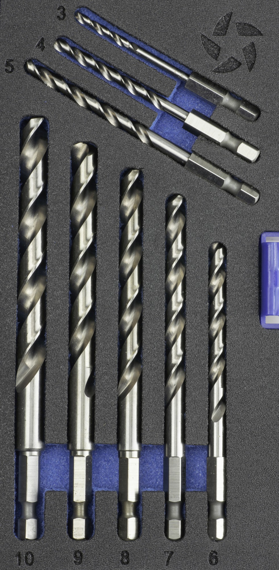 BROCA HSS HEXAGONAL 1/4 LARGA DIN E6.3 METAL - 1613 - SET 3-4-5-6-7-8-9-10 mm