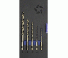 BROCA HSS Co HEXAGONAL 1/4 LARGA DIN E6.3 METAL - 1616 - SET 3-4-5-6-8 mm
