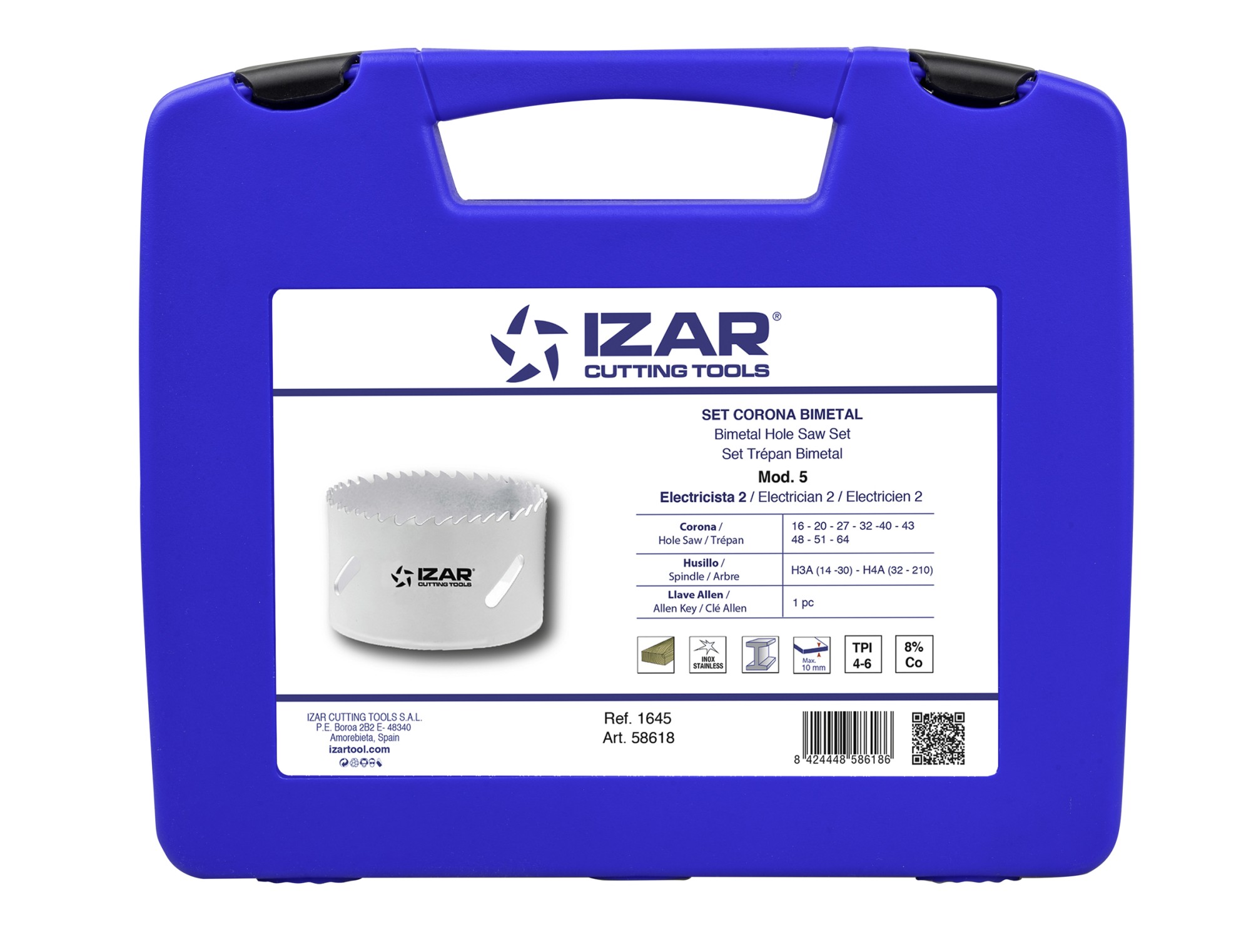 CORONA HSS Co BIMETAL - 1645 - SET ELECTRICISTA 2
