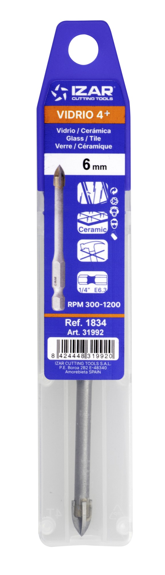 BROCA VIDRIO-AZULEJO 4+ - 1834 - 5,00 mm