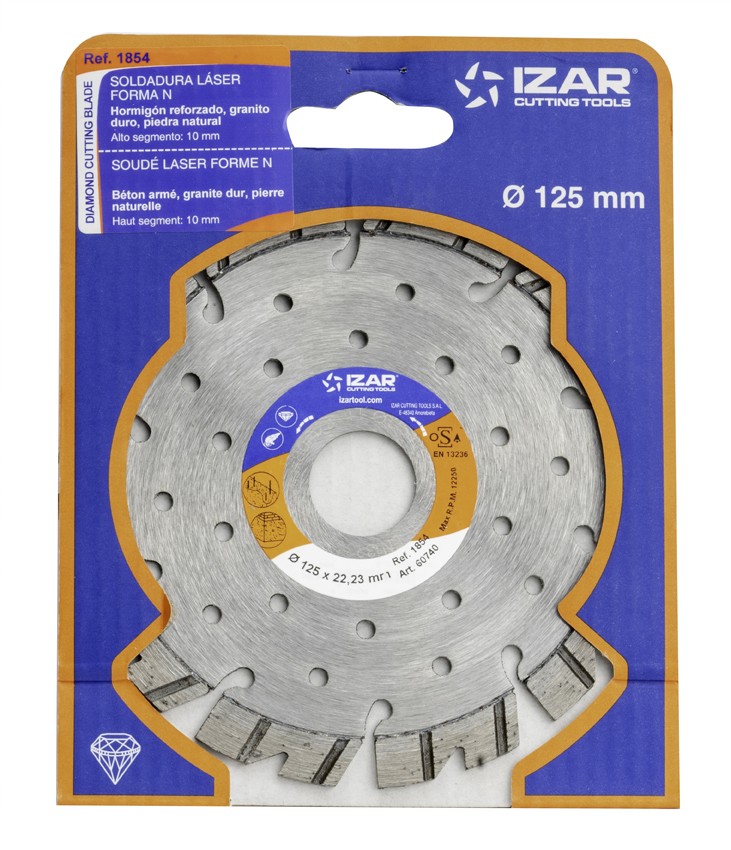 DISCO DIAMANTE SOLDADO LASER N - 1854 - 125 x 10 mm