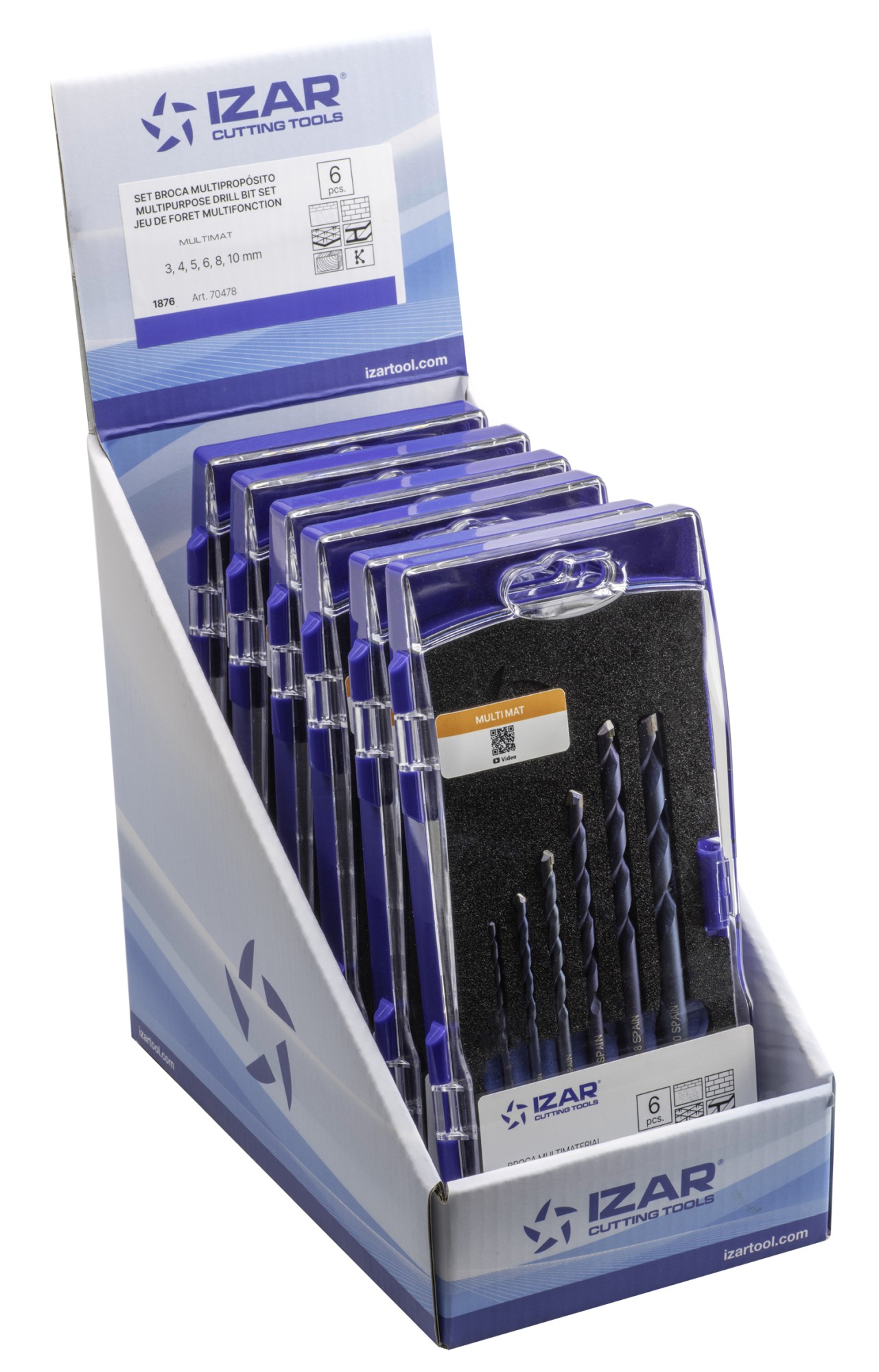 BROCA MULTI UNIVERSAL - 1876 - EXPO 6 SETS 3-4-5-6-8-10 mm