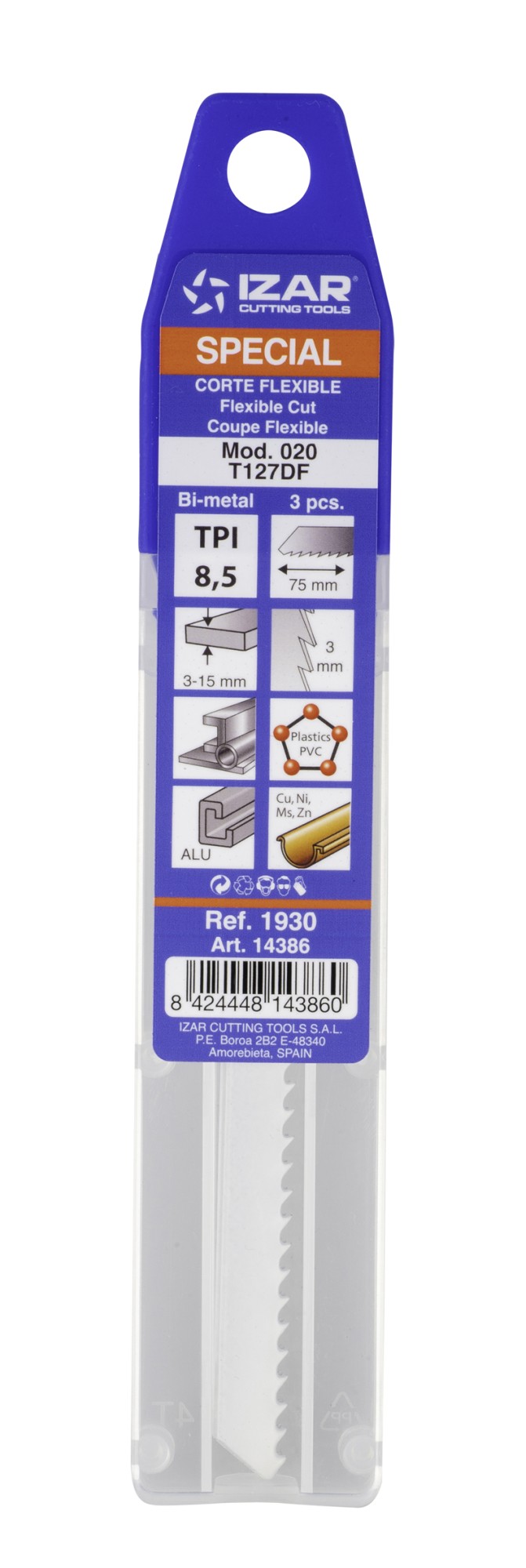 SIERRA CALAR ESPECIAL AMARRE T - 1930 - MOD. 020 (T127DF) - (pack 3 uds.  -  EUR/pack)