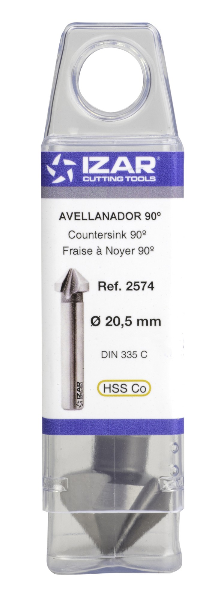 AVELLANADOR HSS Co DIN335C 90º ANTIVIBRACIÓN - 2574 - 04,30 mm
