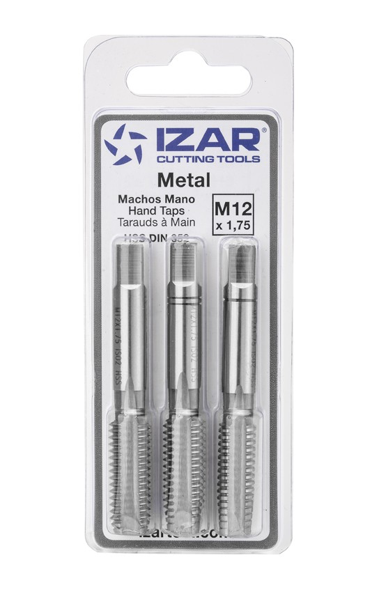 JUEGO 3-MACHOS MANO HSS DIN352 (M) BLISTER - 3003 - 03,00X0,50