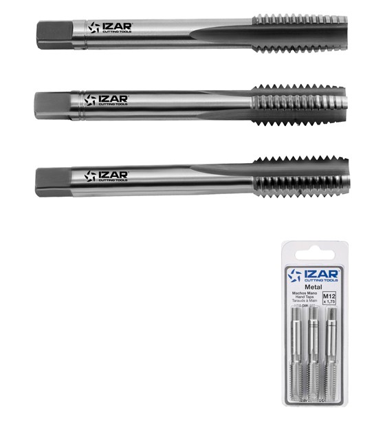 JUEGO 3-MACHOS MANO HSS DIN352 (M) BLISTER - 3003 - 03,00X0,50