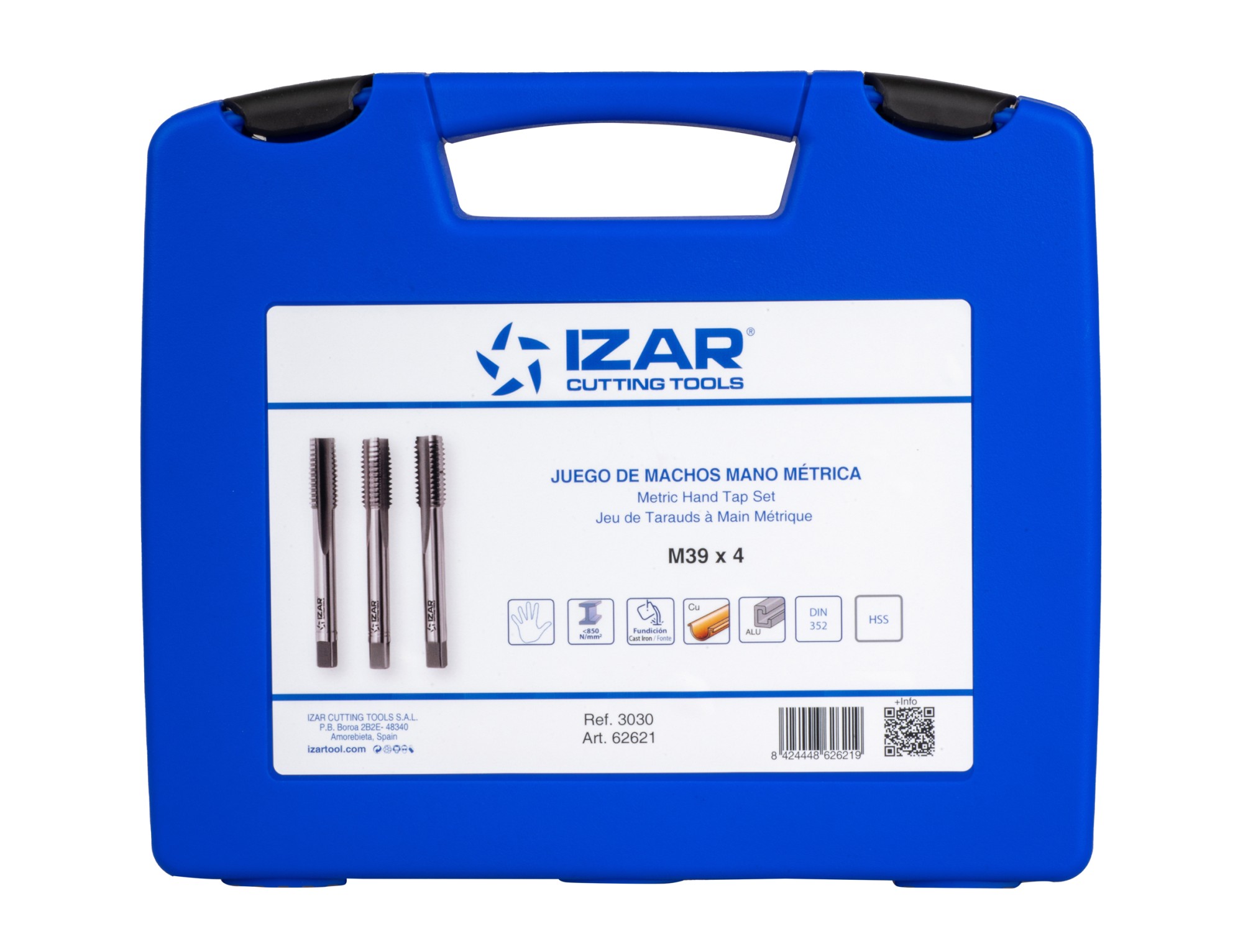 JUEGO 3-MACHOS MANO HSS DIN352 (M) - 3030 - 02,00X0,40