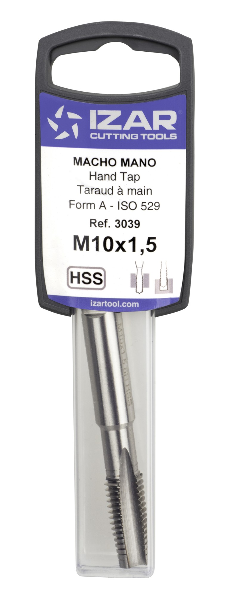 MACHO MANO RECTO HSS ISO 529 (M) - 3039 - 01,00X0,25-A