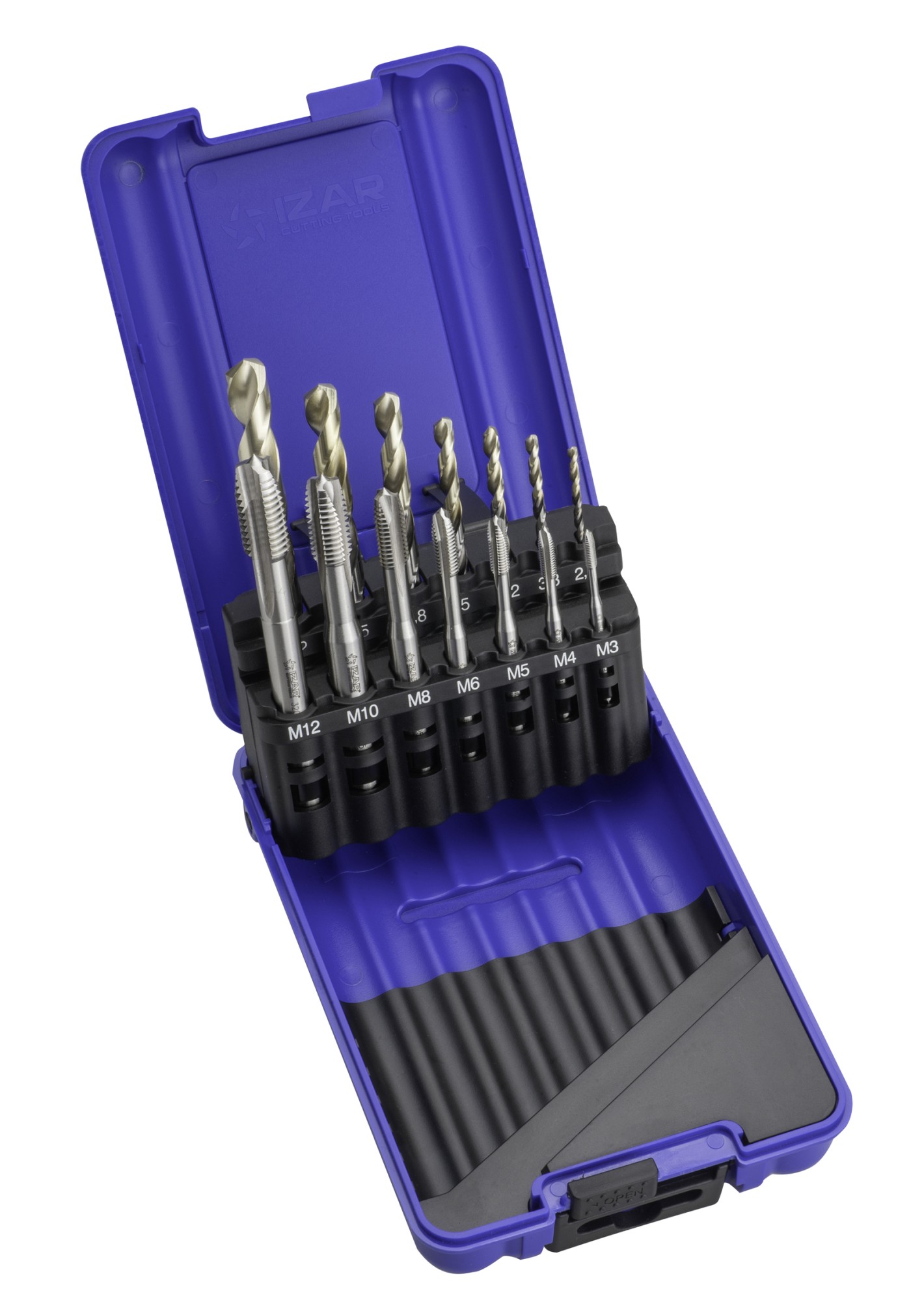 MACHO MAQUINA RECTO HSS Co DIN371 (M) GUN - 3100 - SET+BROCA ZIRKON