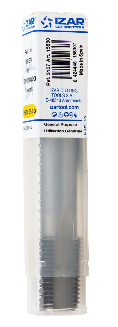 MACHO MAQUINA RECTO HSS Co DIN374 (NPT) - 3107 - 0,01/08X27,00
