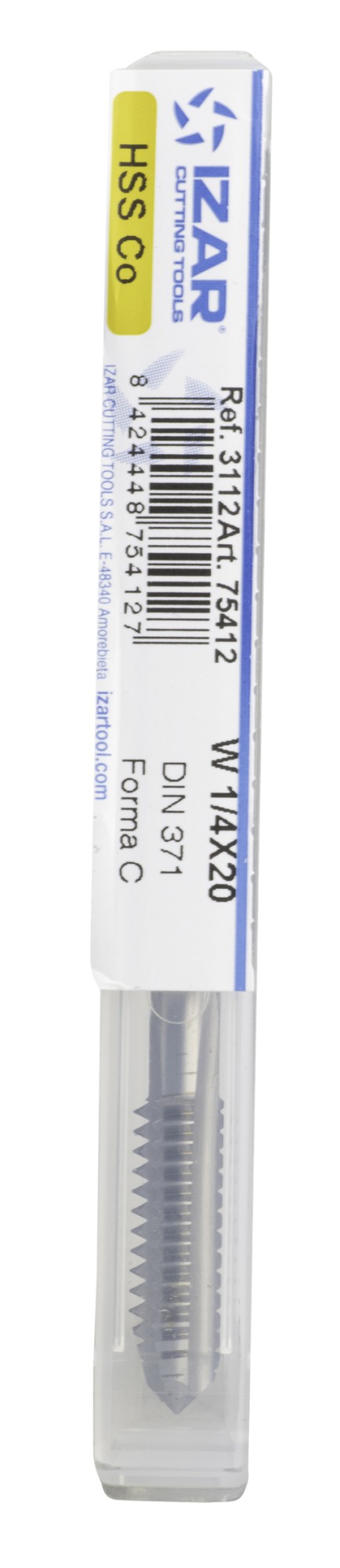 MACHO MAQUINA RECTO HSS Co DIN371 (W) - 3112 - 0,03/32X48
