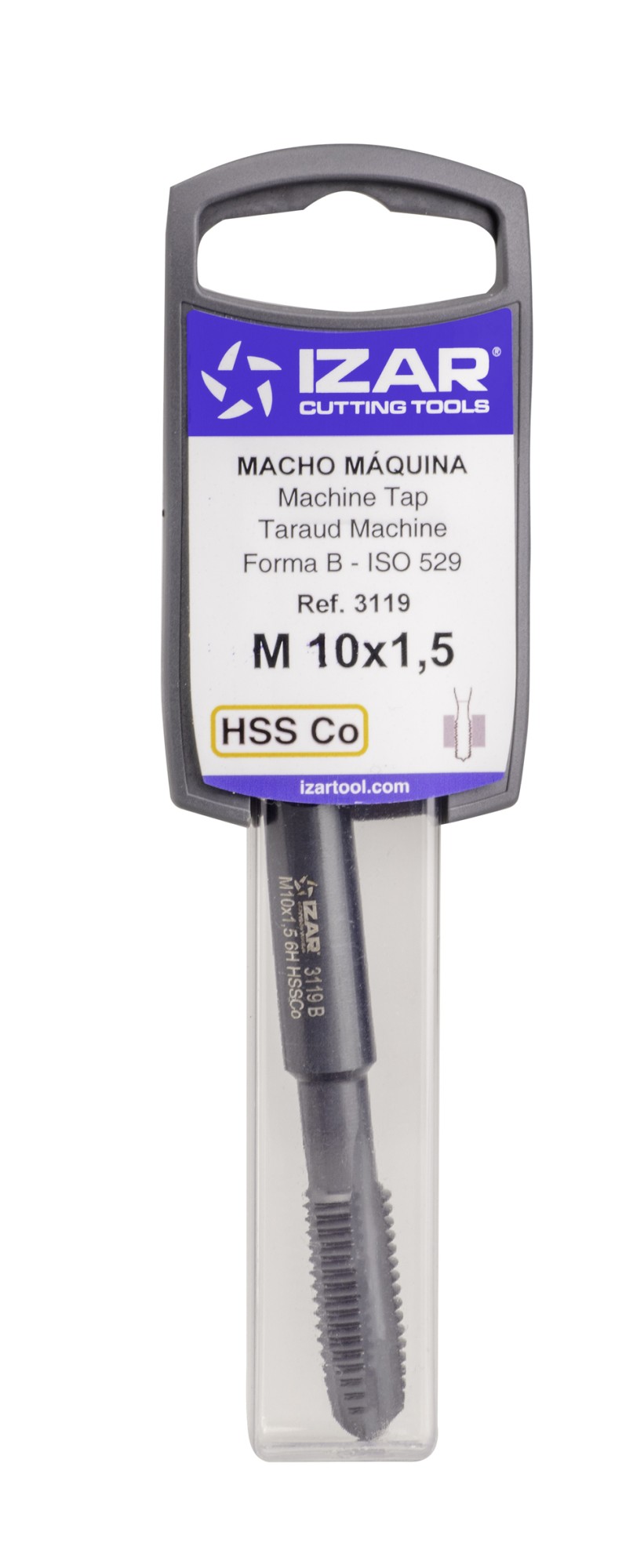 MACHO MAQUINA RECTO HSS Co ISO529 (M) - 3119 - 02,00X0,40