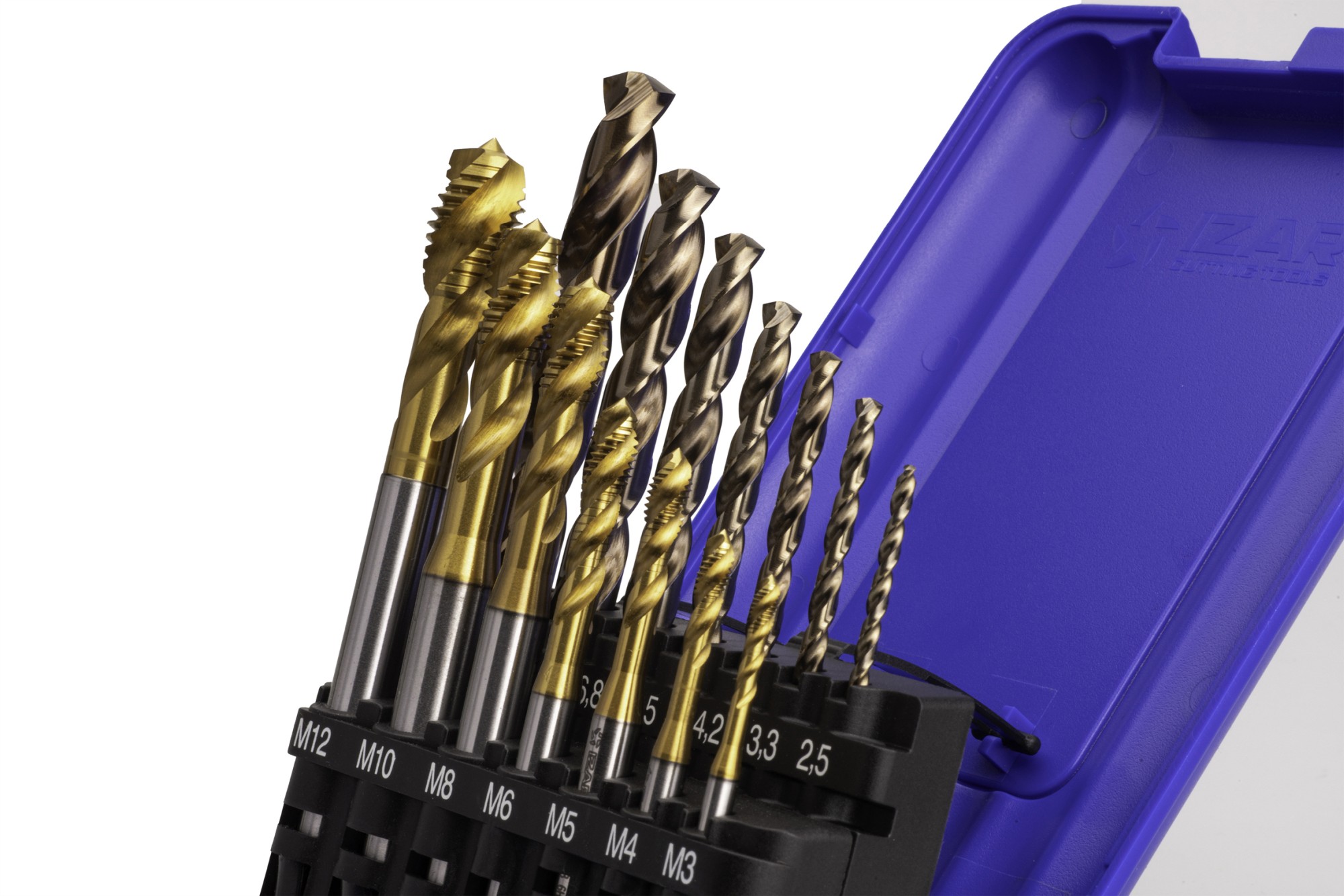 MACHO MAQUINA HELICOIDAL HSS Co DIN371 (M) INOX - 3159 - SET + 1016 HSS Co - TIN