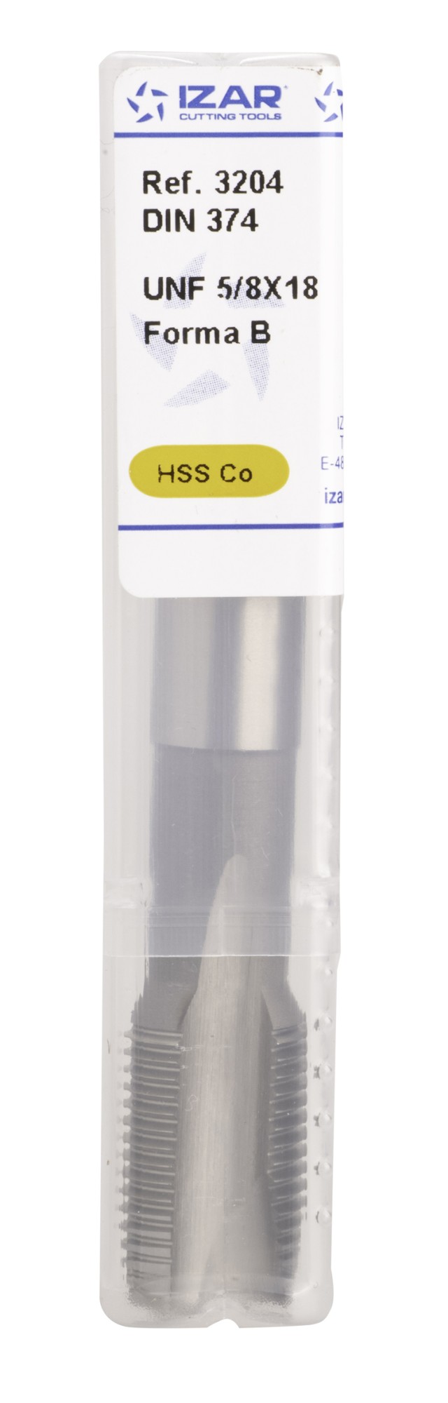 MACHO MAQUINA RECTO HSS Co DIN374 (UNF) GUN - 3204 - N-05X44