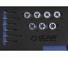 JUEGO MACHOS-COJINETES MANO - 3406 - M3-M12 + COMBI (MOD. 0) 33 pcs. ISO 529