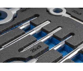 JUEGO MACHOS-COJINETES MANO - 3406 - M3-M12 + COMBI (MOD. 2) 45 pcs.