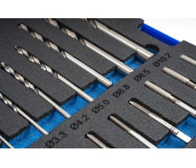 JUEGO MACHOS-COJINETES MANO - 3406 - M3-M12 + COMBI (MOD. 2) 45 pcs.