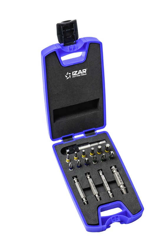 EXTRACTOR IMPACTO - 3407 - SET EXTRACTORES (N1-2-3-4) + PUNTAS (T-PH-PZ) 17 PIEZAS