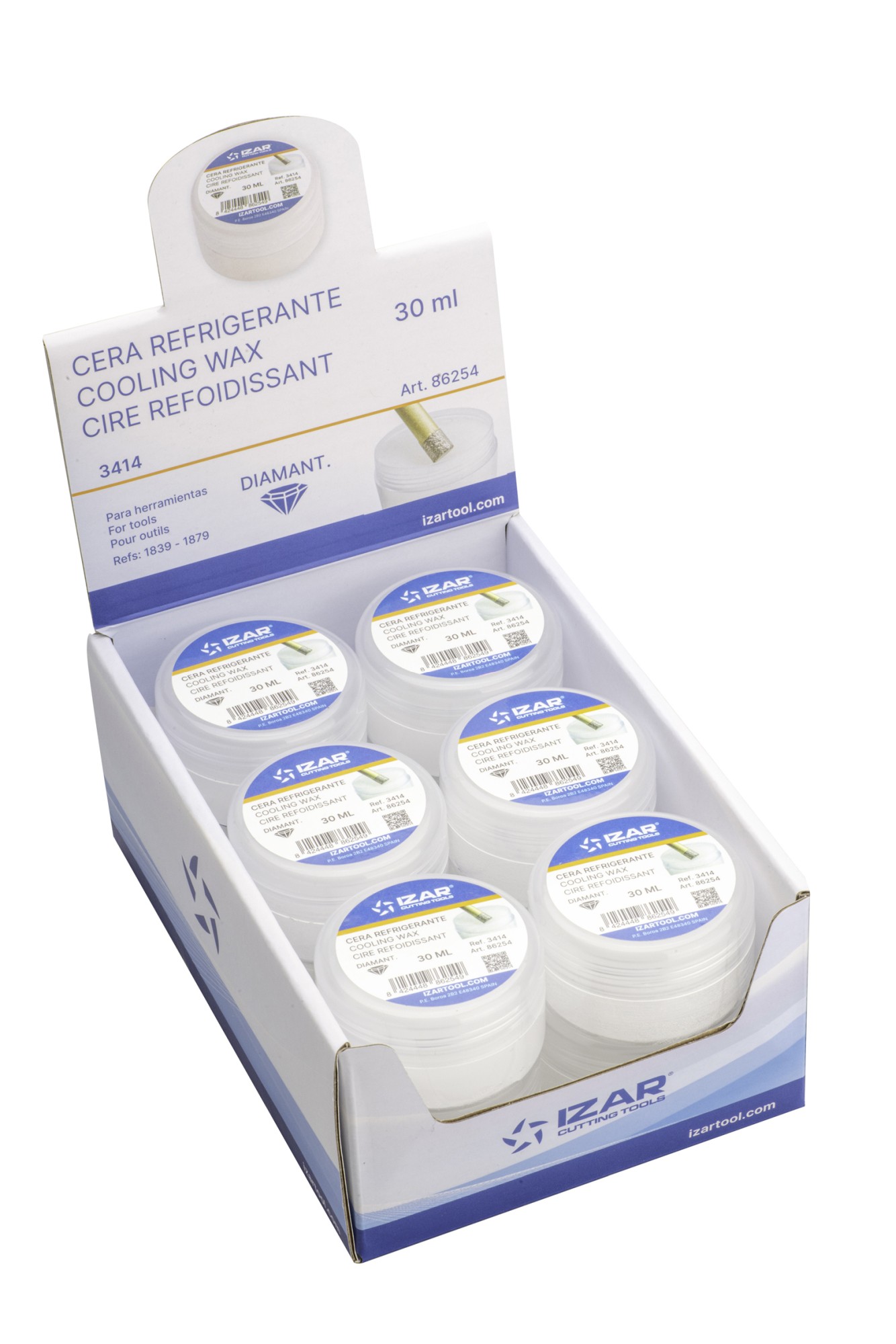CERA REFRIGERANTE - 3414 - EXPO 12x CERA DIAMANTE 30 ML