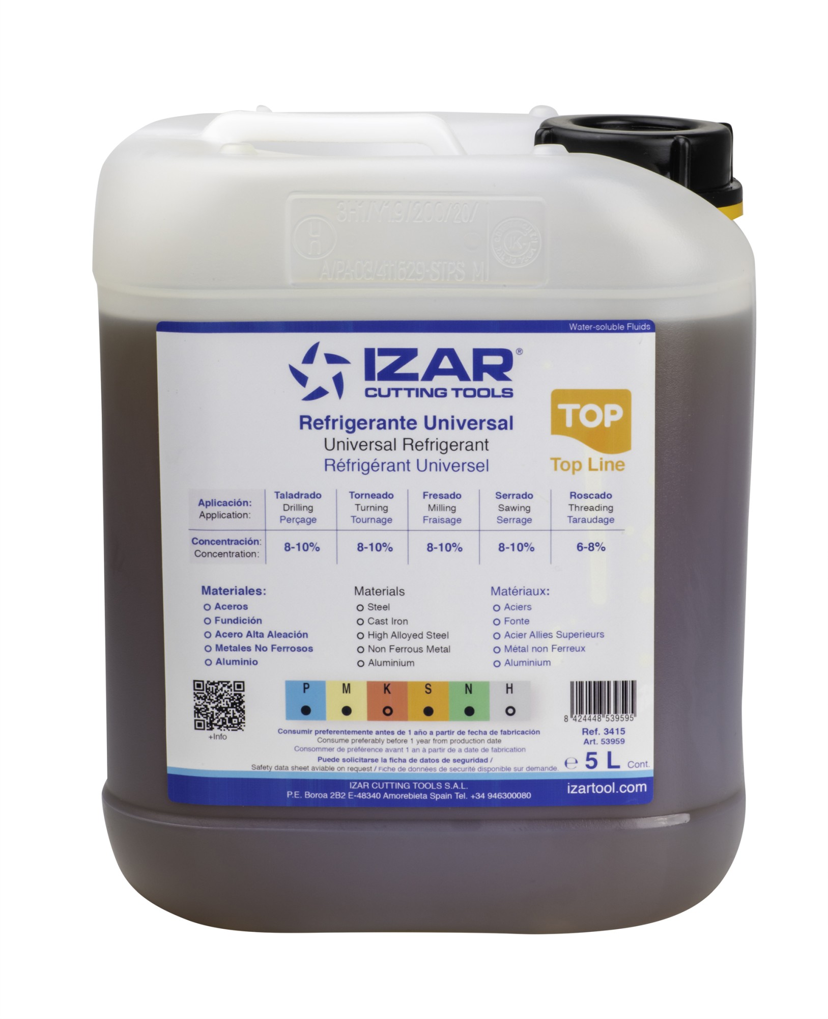 ACEITE/REFRIGERANTE CORTE - 3415 - REFRIGERANTE UNIVERSAL TOP 5,00 L