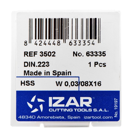 COJINETE MANO HSS DIN223 (W) - 3502 - 0,03/32X48