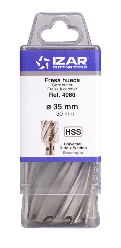 FRESA HUECA HSS-XT MAQUINA ELECTROMAGNETICA UNIVERSAL - 4060 - 12,00X30 mm