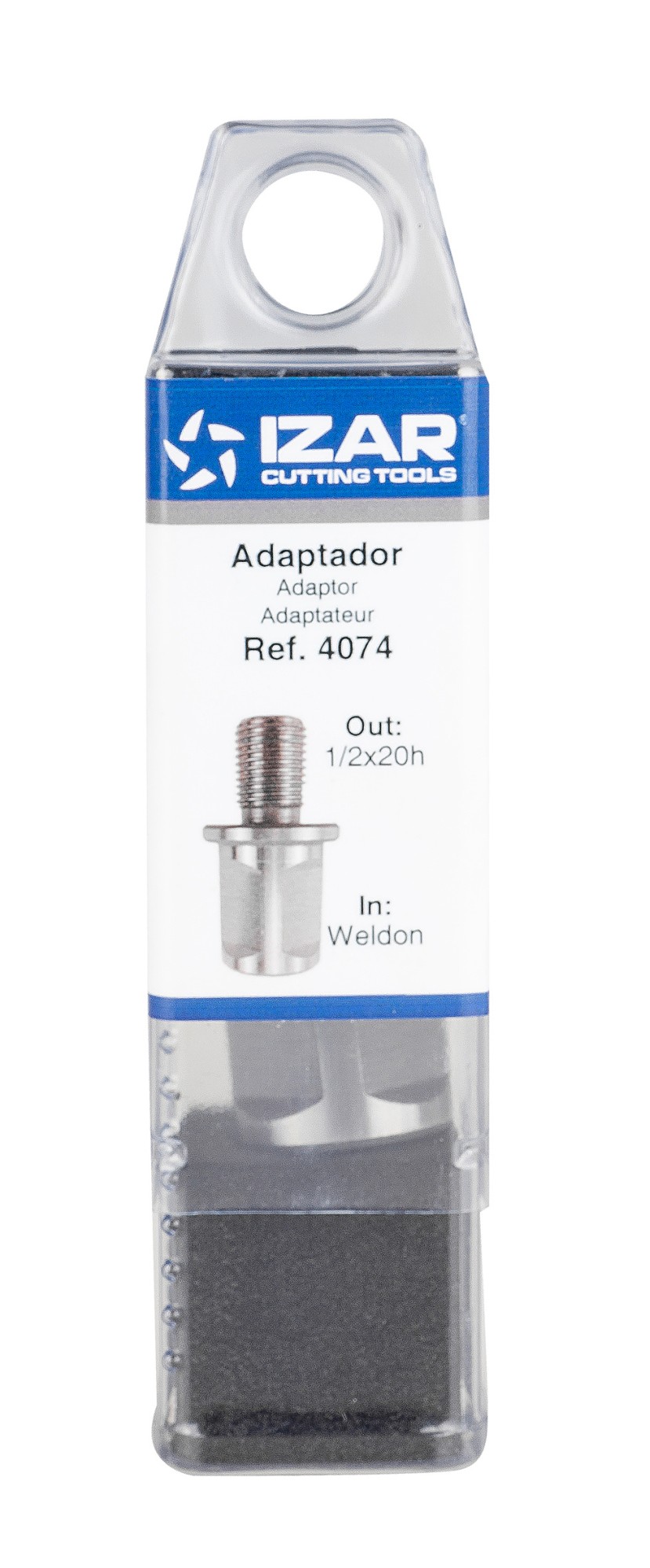 ADAPTADOR FRESAS HUECAS MAQUINA ELECTROMAGNETICA - 4074 - FRESA DOBLE WELDON" -> 1/2X20"