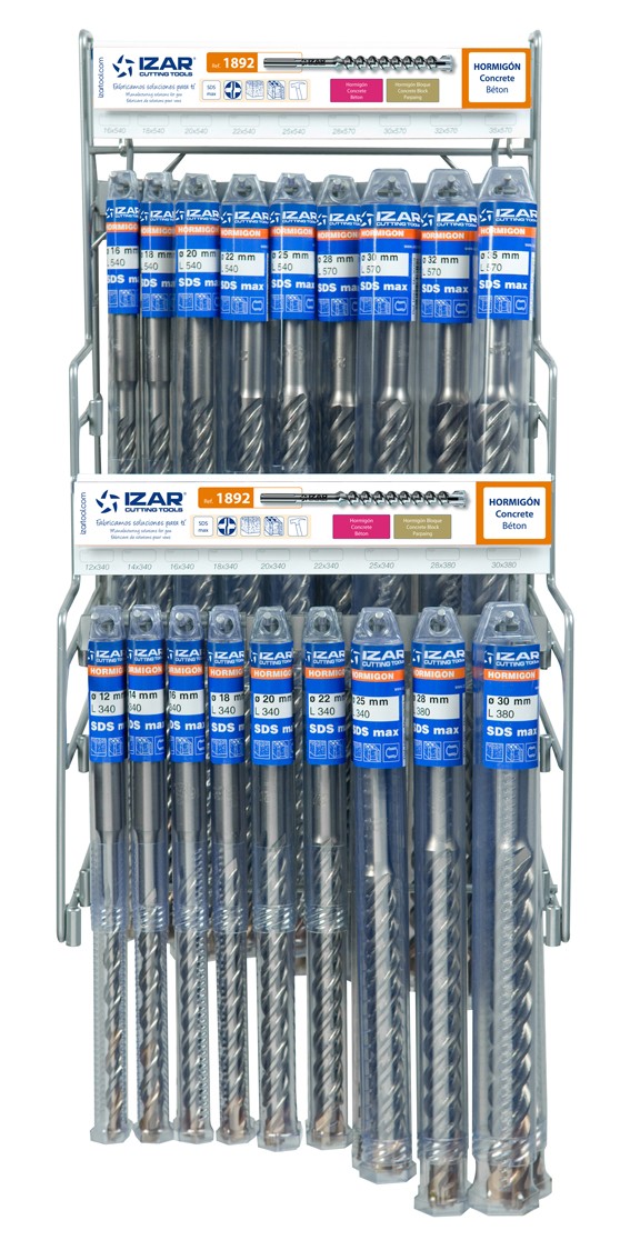 DISPLAYS Y PRESENTACIONES - 4995 - DISP. 03 - BROCA-MARTILLO SDS MAX 4 PUNTAS