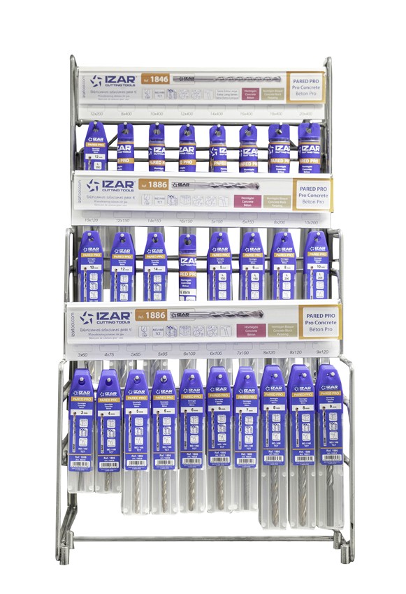 DISPLAYS Y PRESENTACIONES - 4995 - DISP. 07 - BROCA PUNTA METAL DURO PARED PROFESIONAL