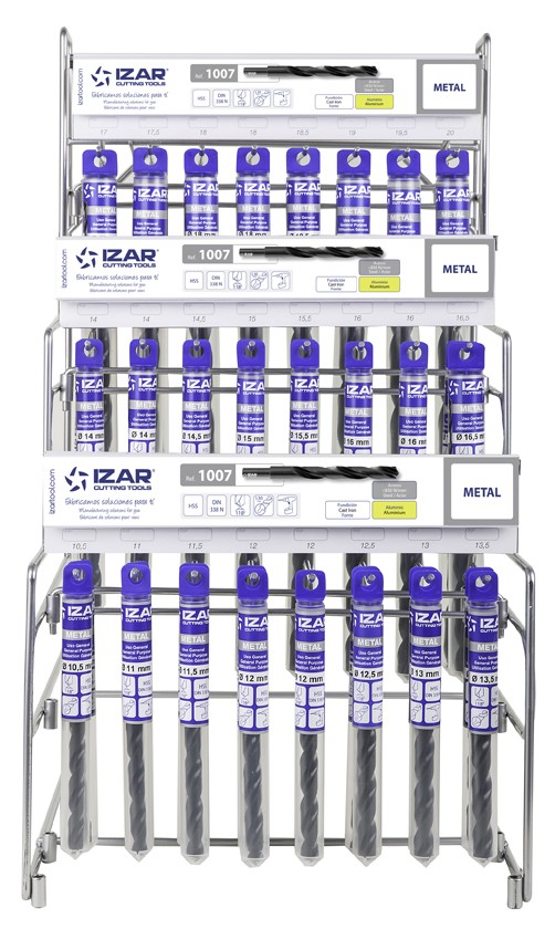 DISPLAYS Y PRESENTACIONES - 4995 - DISP. 18 - BROCA MANGO REBAJADO HSS (DIN 338 N)
