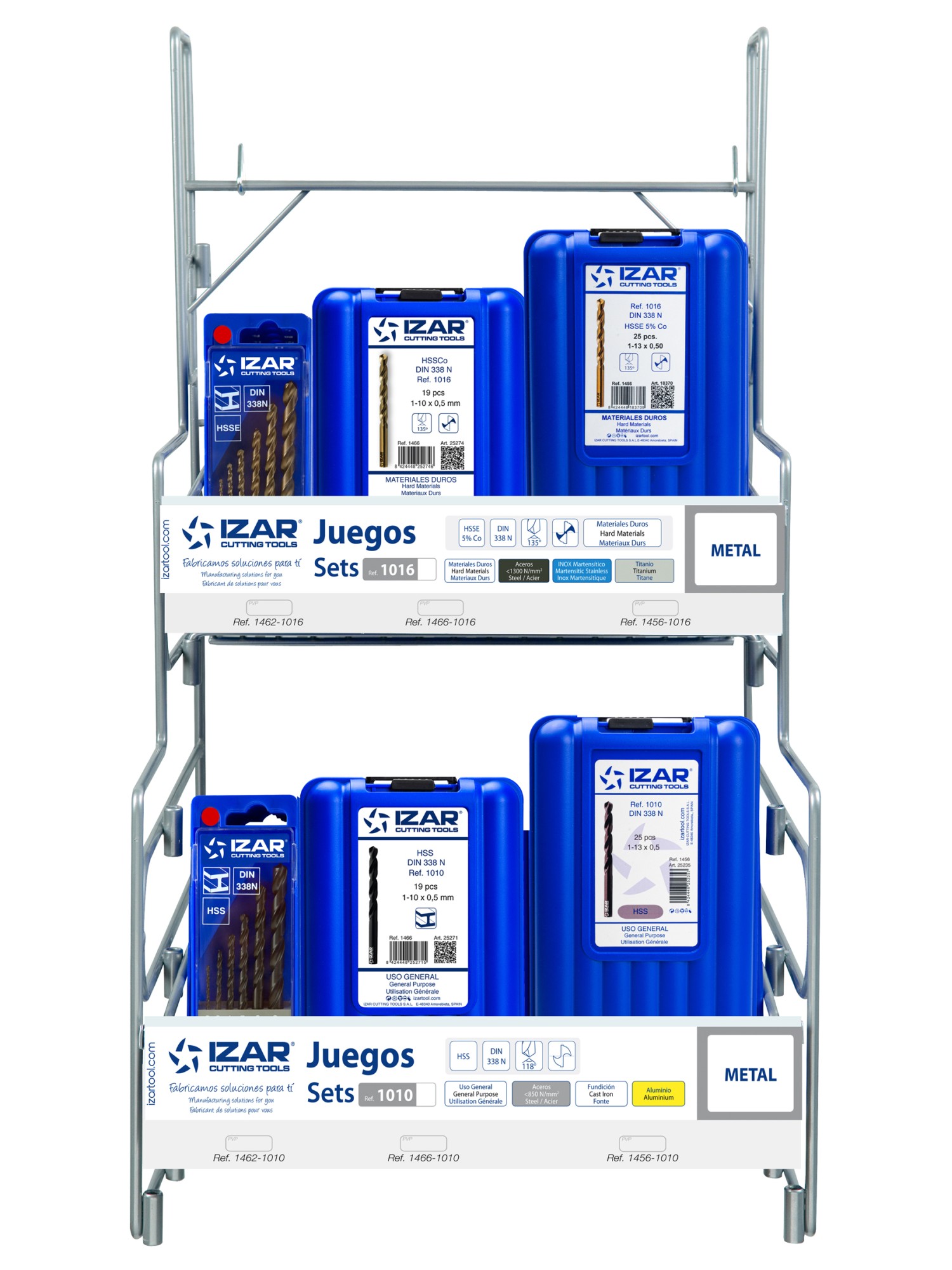 DISPLAYS Y PRESENTACIONES - 4995 - DISP. 24 - SETS BROCAS HSS + HSS Co (Ref. 1466-1456-1462 (Brocas Ref. 1016-1010))