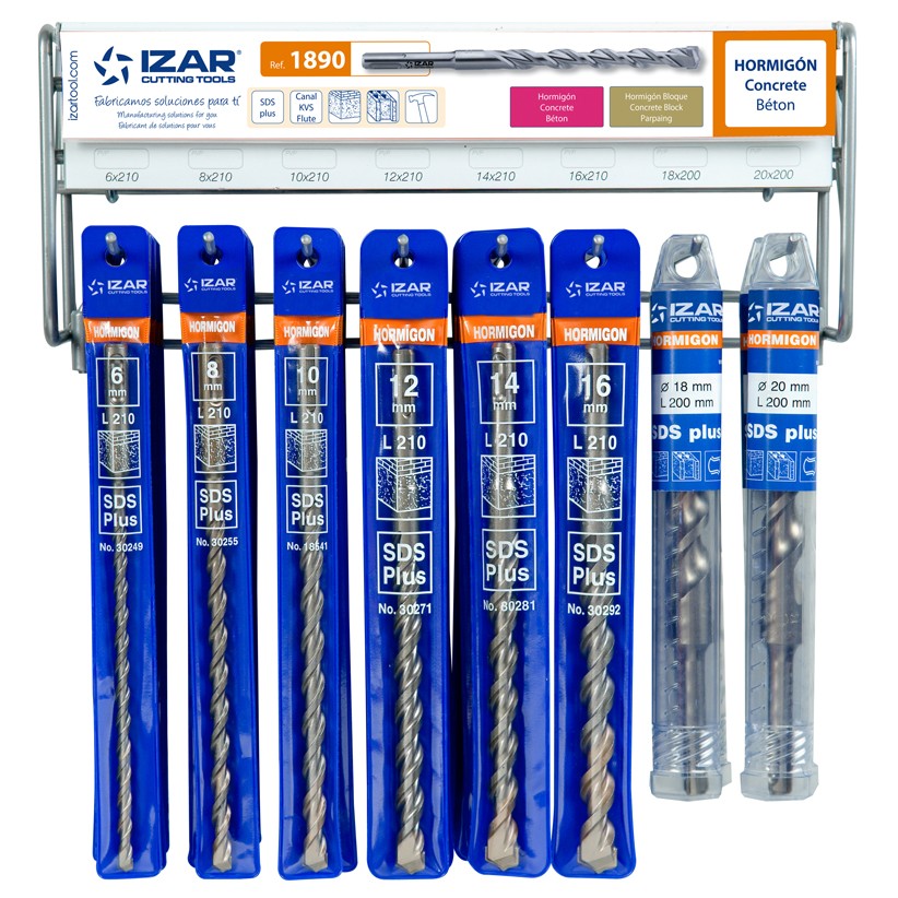 DISPLAYS Y PRESENTACIONES - 4995 - DISP. 27 - BROCA-MARTILLO SDS PLUS (6x210-20x200 mm)