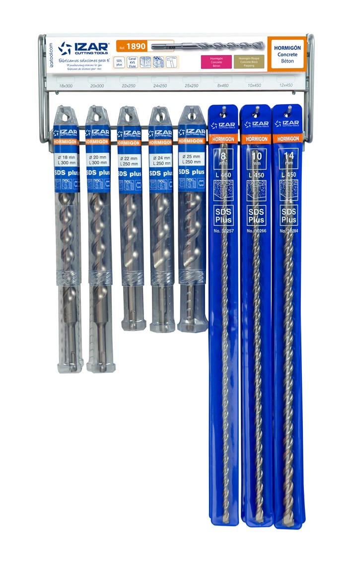 DISPLAYS Y PRESENTACIONES - 4995 - DISP. 29 - BROCA-MARTILLO SDS PLUS (18x300-12x450 mm)