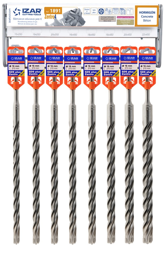 DISPLAYS Y PRESENTACIONES - 4995 - DISP. 32 - BROCA-MARTILLO SDS-PLUS 4 PUNTAS