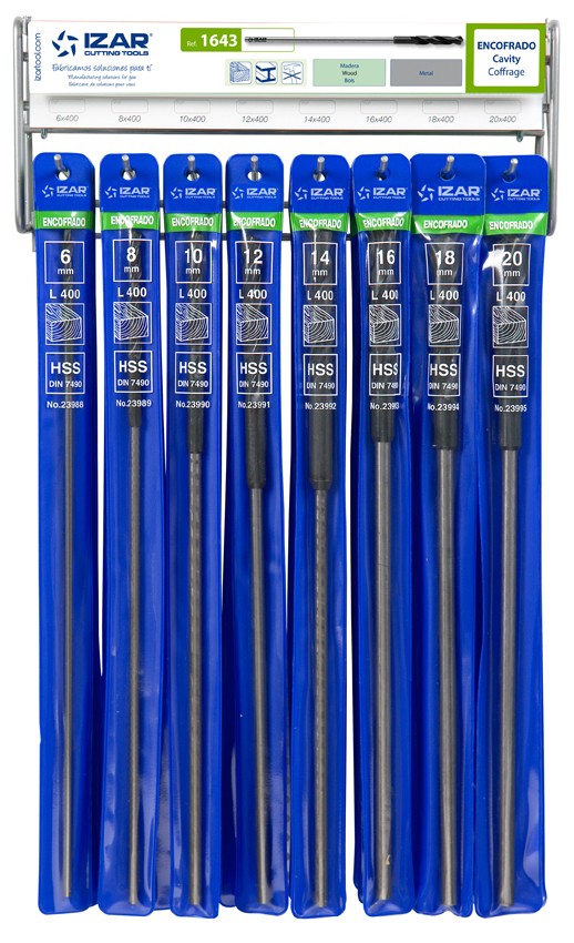 DISPLAYS Y PRESENTACIONES - 4995 - DISP. 41 - BROCA ENCOFRADO MADERA (6-20x400 mm)