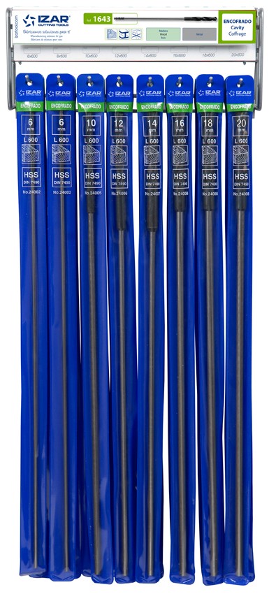 DISPLAYS Y PRESENTACIONES - 4995 - DISP. 42 - BROCA ENCOFRADO MADERA (6-20X600 mm)