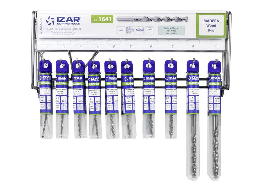 DISPLAYS Y PRESENTACIONES - 4995 - DISP. 58 - BROCAS MADERA PRO 3 PUNTAS