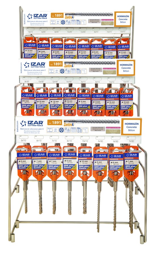 DISPLAYS Y PRESENTACIONES - 4995 - DISP. 61 - BROCA-MARTILLO SDS-PLUS 4 PUNTAS