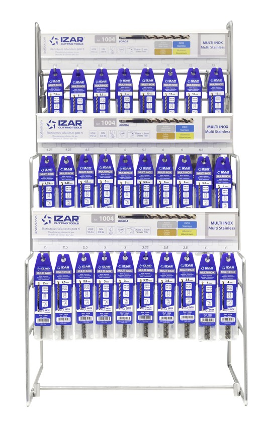 DISPLAYS Y PRESENTACIONES - 4995 - DISP. 62 - BROCA UNIVERSAL COBALTO MULTI INOX (DIN 338 W)